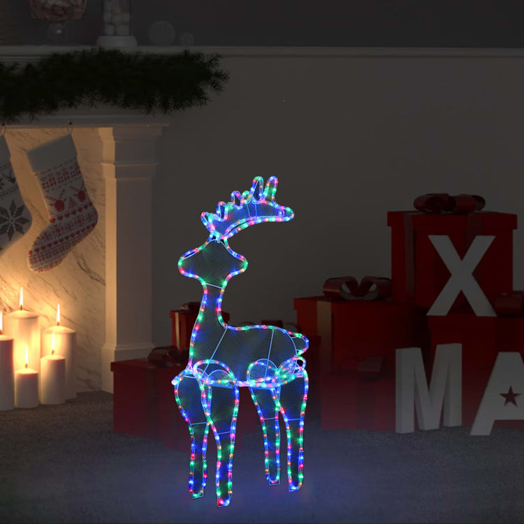 Vidaxl Weihnachtsdekorationen Rentier mit Mesh 306 LEDs 60x24x89 cm