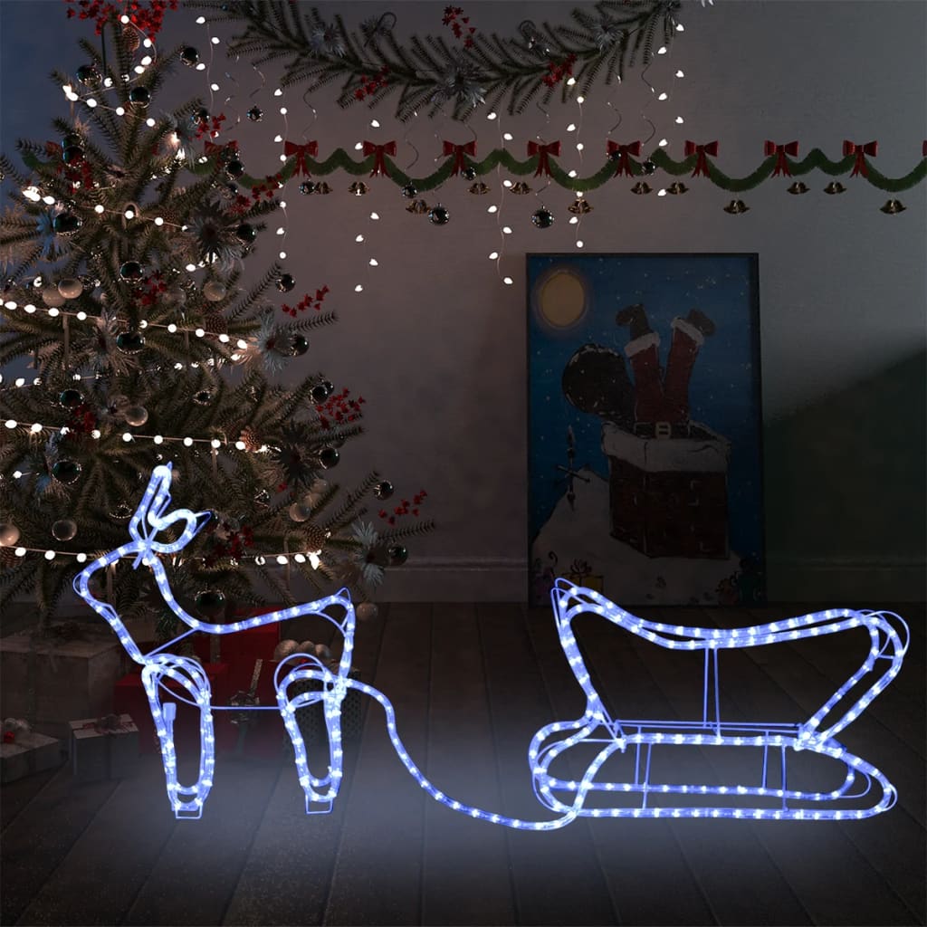 VIDAXL Weihnachtsdekoration Rentier und Hülsen 252 LEDs