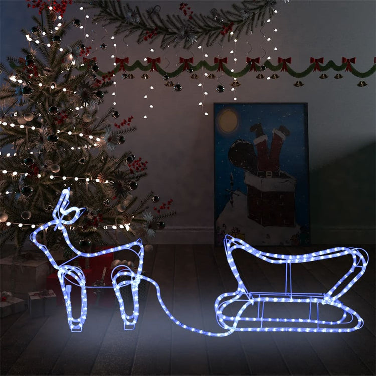 VIDAXL Weihnachtsdekoration Rentier und Hülsen 252 LEDs
