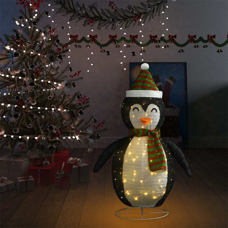 VIDAXL Weihnachtsfinguin Dekorative LED 120 cm Luxus Stoff