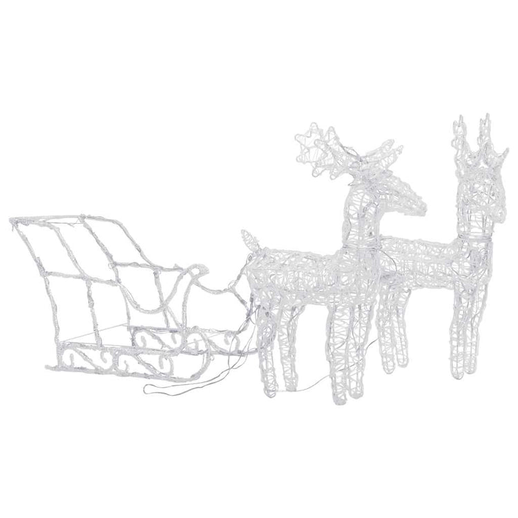 Vidaxl Weihnachtsdekorationen Rentier und Ärmel 160 LEDs 130 cm Acryl