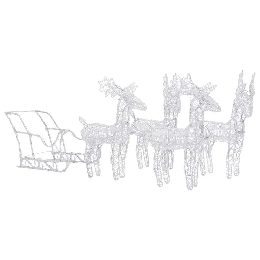 VIDAXL -Weihnachtsdekoration Rentiere und Sled 280x28x55 cm Acrylic