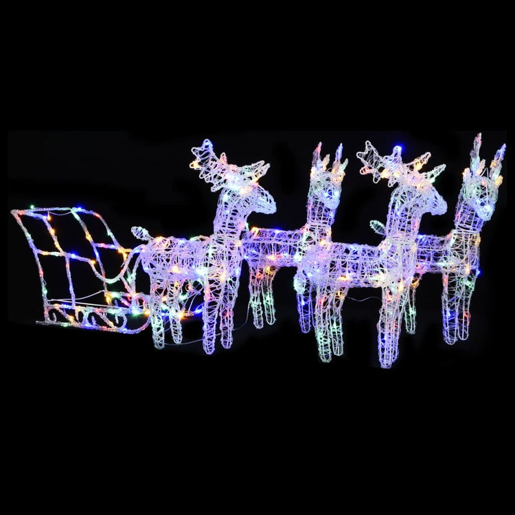 VIDAXL -Weihnachtsdekoration Rentiere und Sled 280x28x55 cm Acrylic