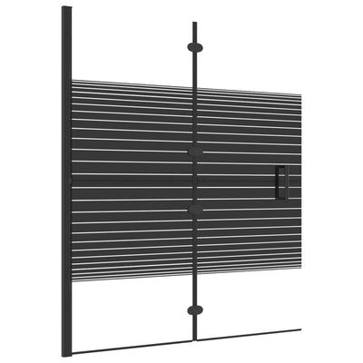 Vidaxl Duschgehäuse zusammenklappbar 120 x 140 cm ESG Schwarz