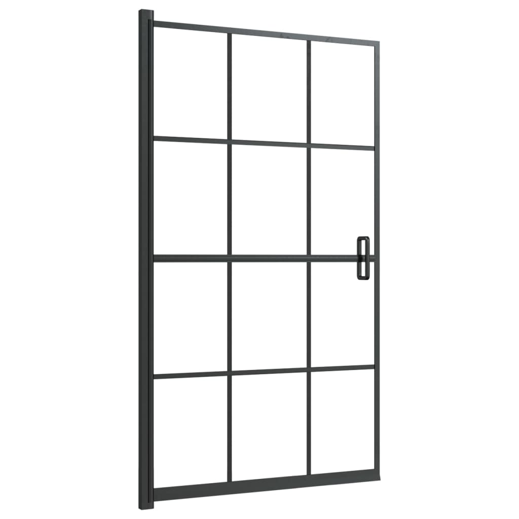 Vidaxx Duschwand 80x140 cm esg schwarz