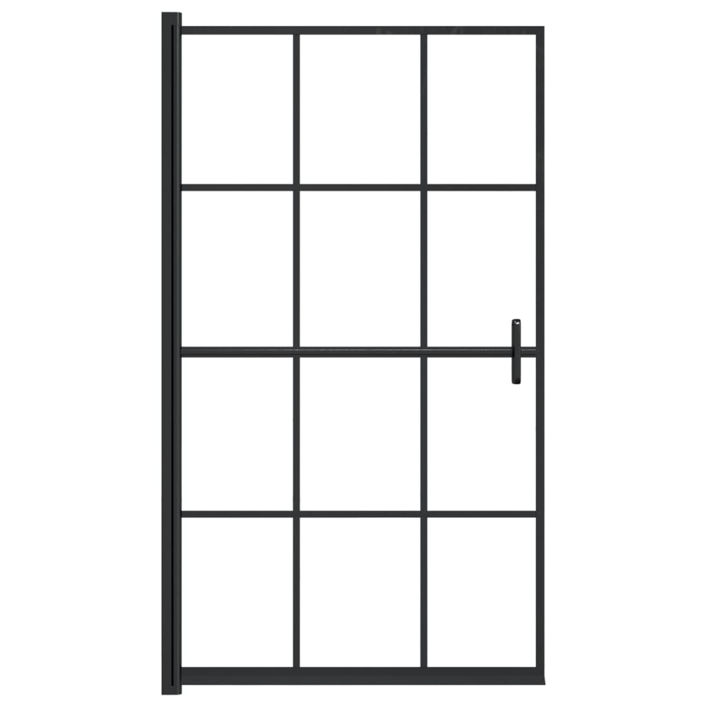 Vidaxx Duschwand 80x140 cm esg schwarz