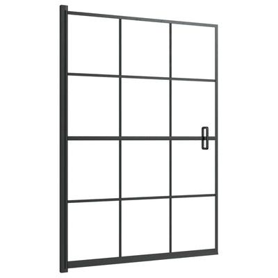 Vidaxl Duschwand 100x140 cm ESG Schwarz
