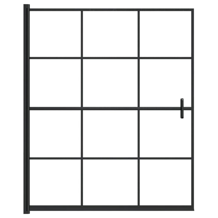 Vidaxl Duschwand 116x140 cm ESG Schwarz
