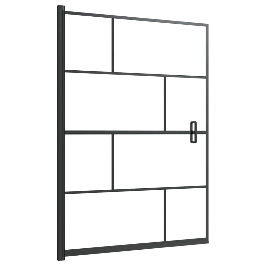 VidaXL Duschwand 100x140 cm ESG schwarz