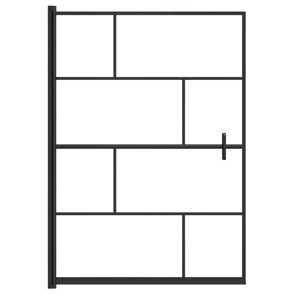 VidaXL Duschwand 100x140 cm ESG schwarz