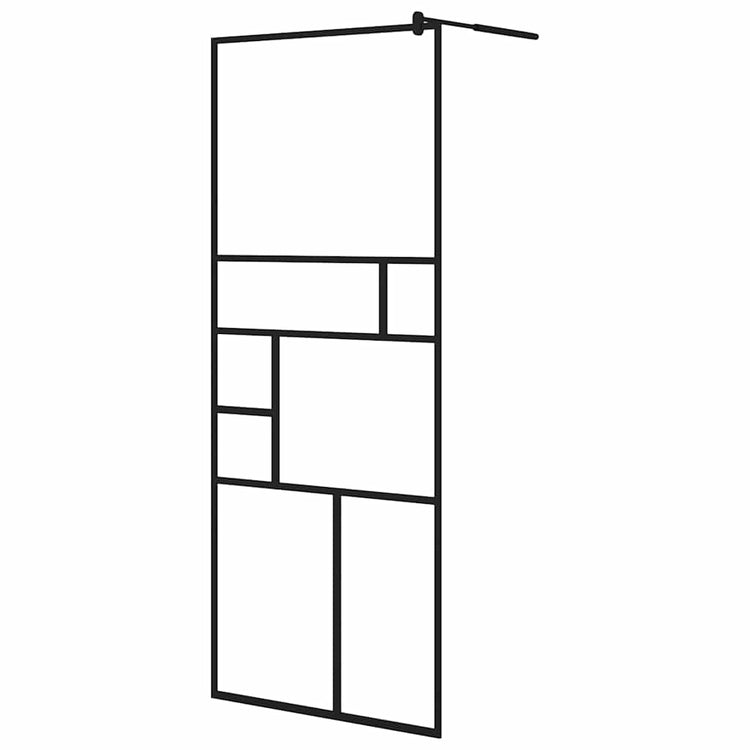 Vidaxl Walk-in Duschwand 80x195 cm ESG-Glas transparent und schwarz