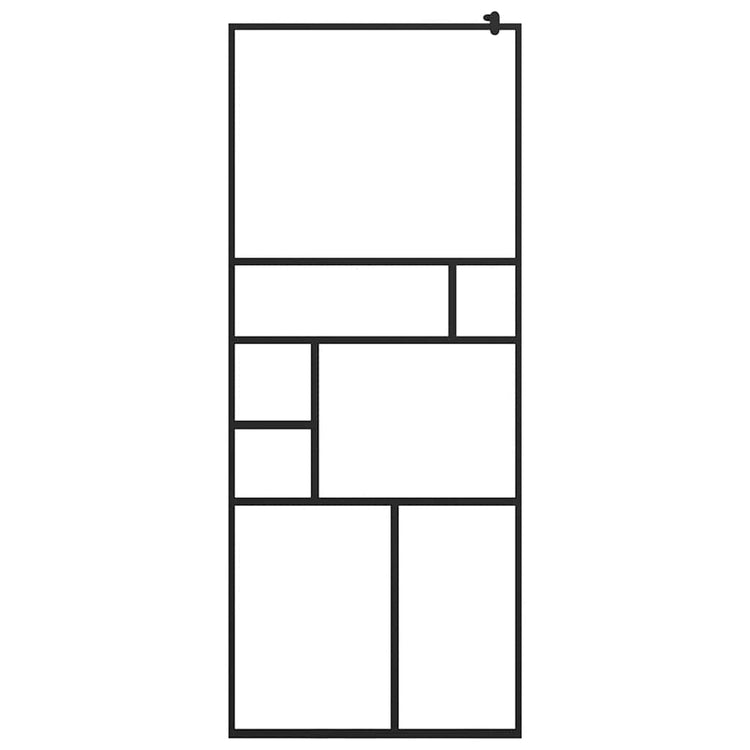 Vidaxl Walk-in Duschwand 80x195 cm ESG-Glas transparent und schwarz