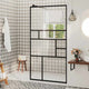 Vidaxl Walk-in Duschwand 80x195 cm ESG-Glas transparent und schwarz