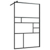 Vidaxl begehete Duschwand 100x195 cm ESG-Glas transparent und schwarz