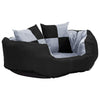 VIDAXL Dog -Kissen reversibel und waschbar 65 x 50 x 20 cm grau und schwarz