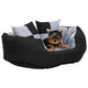 VIDAXL Dog -Kissen reversibel und waschbar 65 x 50 x 20 cm grau und schwarz