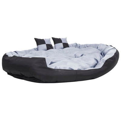 VIDAXL -Hund -Kissen reversibel und waschbar 150 x 150 x 25 cm grau und schwarz