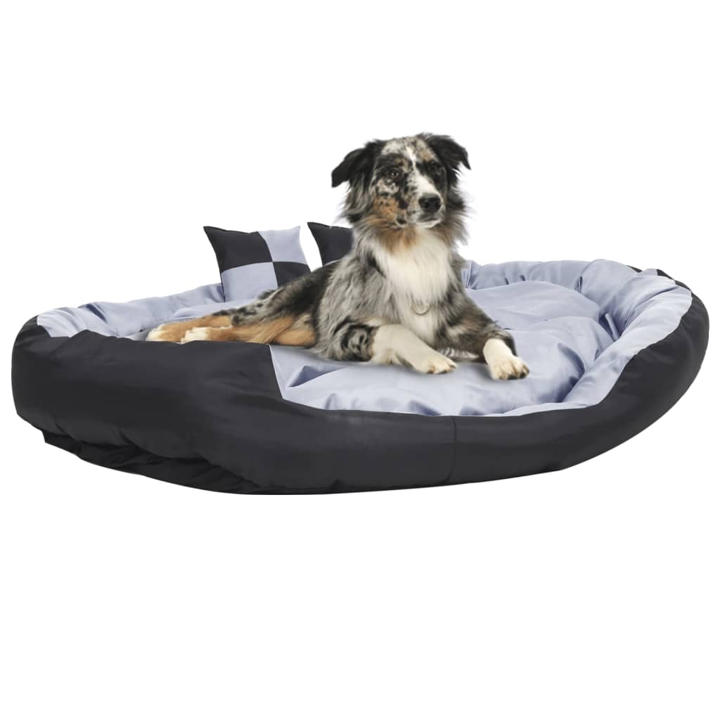 VIDAXL -Hund -Kissen reversibel und waschbar 150 x 150 x 25 cm grau und schwarz