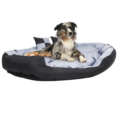 VIDAXL -Hund -Kissen reversibel und waschbar 150 x 150 x 25 cm grau und schwarz
