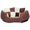 VIDAXL Dog -Kissen reversibel und waschbar 65 x 50 x 20 cm braun und creme