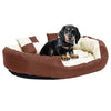 VIDAXL Dog -Kissen reversibel und waschbar 110 x 80 x 23 cm braun und creme