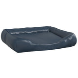 Vidaxl Hundekorb 105x80x25 cm künstliches Leder dunkelblau - afbeelding 2