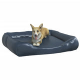 Vidaxl Hundekorb 105x80x25 cm künstliches Leder dunkelblau - afbeelding 3
