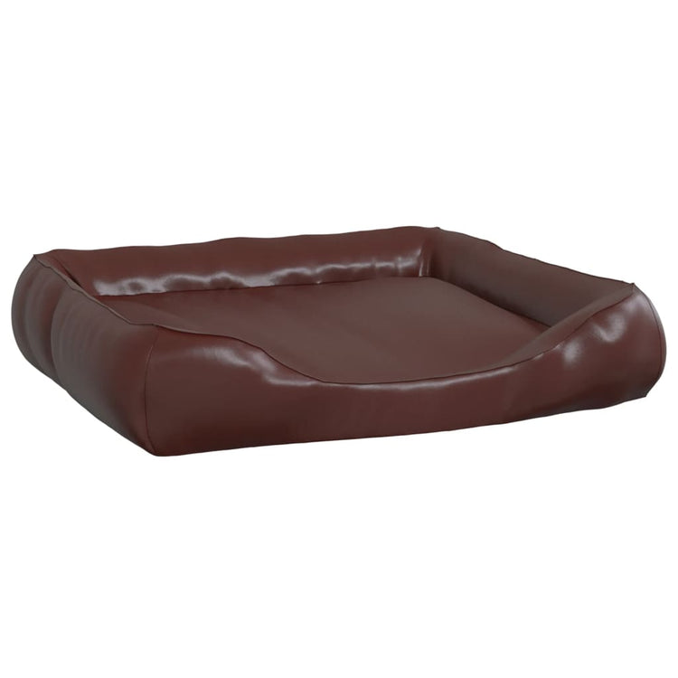 Vidaxl Hundekorb 105x80x25 cm künstliches Leder braun