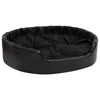 Vidaxl Hundekorb 99x89x21 cm Plüsch und künstliches Leder schwarz