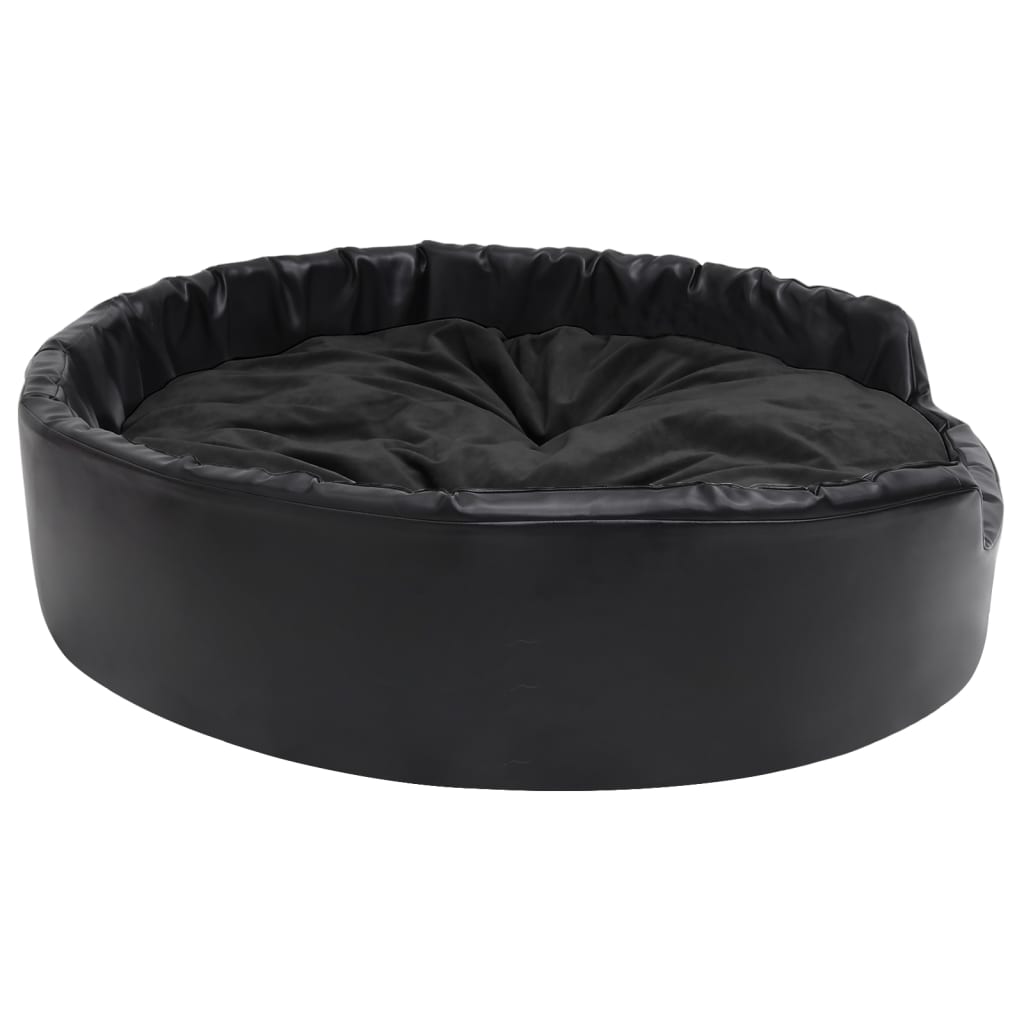 Vidaxl Hundekorb 99x89x21 cm Plüsch und künstliches Leder schwarz