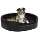 Vidaxl Hundekorb 99x89x21 cm Plüsch und künstliches Leder schwarz