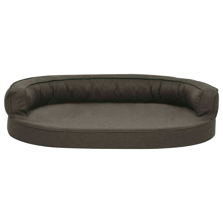Vidaxl Hundebett Ergonomische Leinen-Look 75x53 cm dunkelgrau