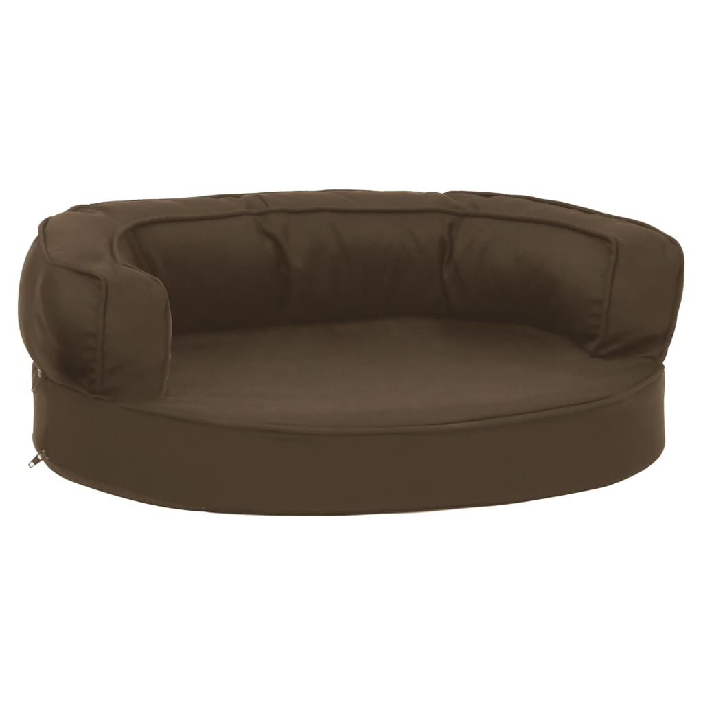 Vidaxl Hundebett Ergonomische Leinen-Look 60x42 cm Braun
