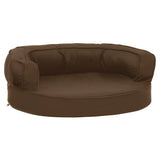 Vidaxl Hundebett Ergonomische Leinen-Look 60x42 cm Braun - afbeelding 2