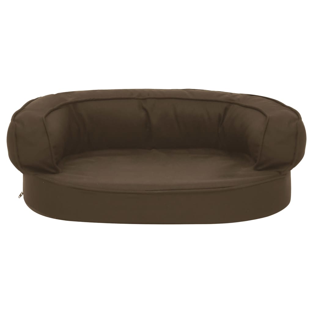 Vidaxl Hundebett Ergonomische Leinen-Look 60x42 cm Braun