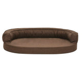 Vidaxl Hundebett Ergonomische Leinen-Look 75x53 cm braun - afbeelding 3