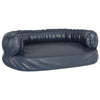 Vidaxl Hundkorb Ergonomischer Schaum 60x42 cm künstliches Leder dunkelblau