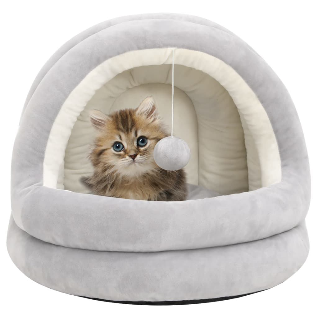 VIDAXL -Katzenkorb 40x40x35 cm grau und cremefarben
