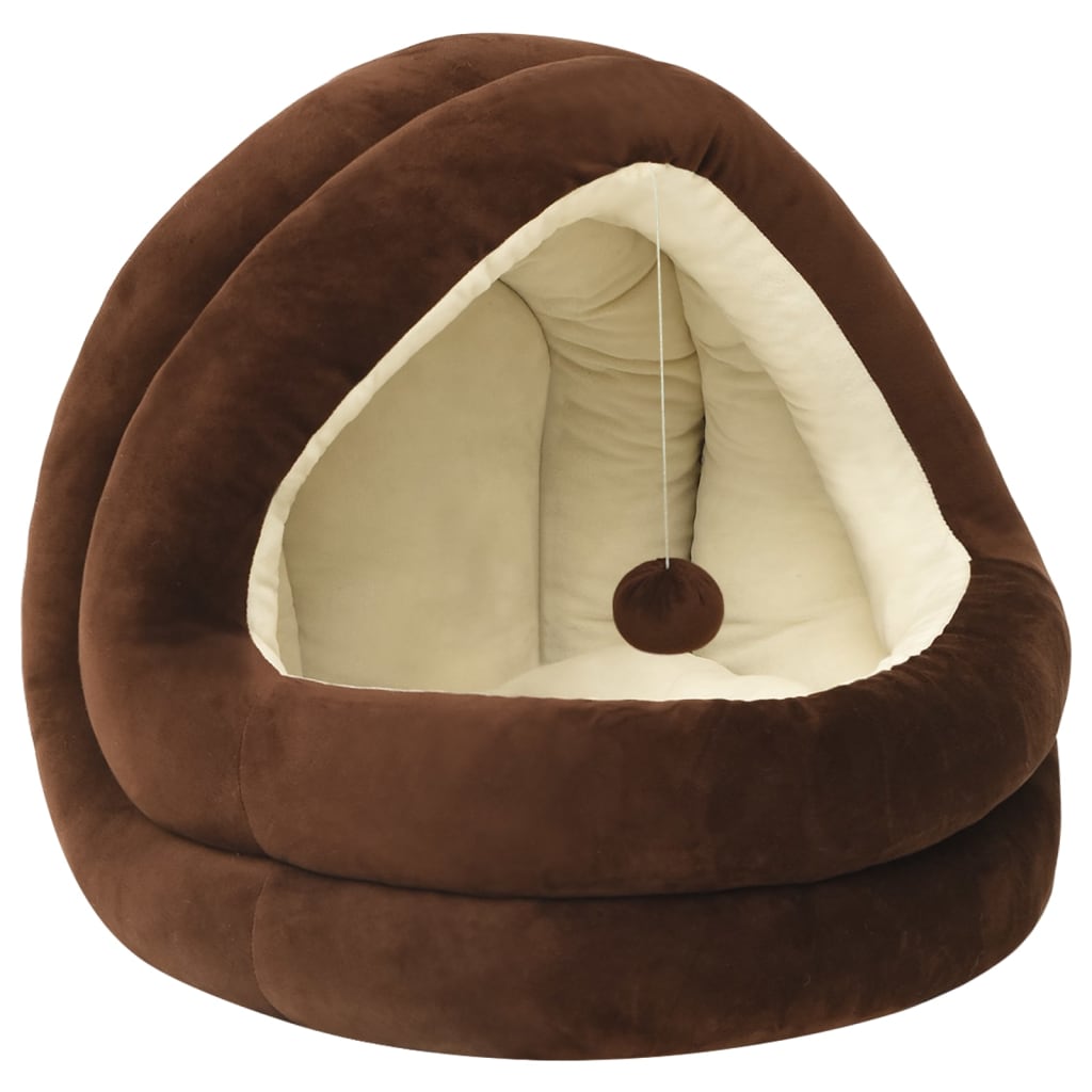 Vidaxl -Katzenkorb 40x40x35 cm braun und cremefarben