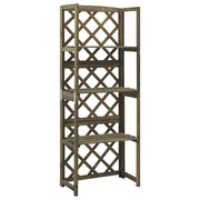 Vidaxl Latwerk mit Regalen 55x30x140 cm Festkieferngrau grau grau - afbeelding 1