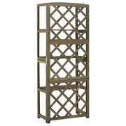 Vidaxl Latwerk mit Regalen 55x30x140 cm Festkieferngrau grau grau - afbeelding 3