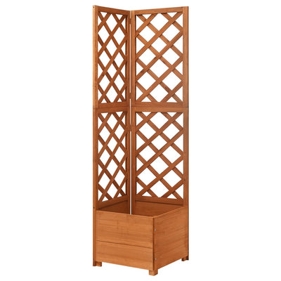 Vidaxl Latwerkplantenbak Eckmodell 40x40x150 cm Festkieferholz
