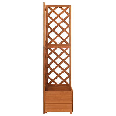 Vidaxl Latwerkplantenbak Eckmodell 40x40x150 cm Festkieferholz