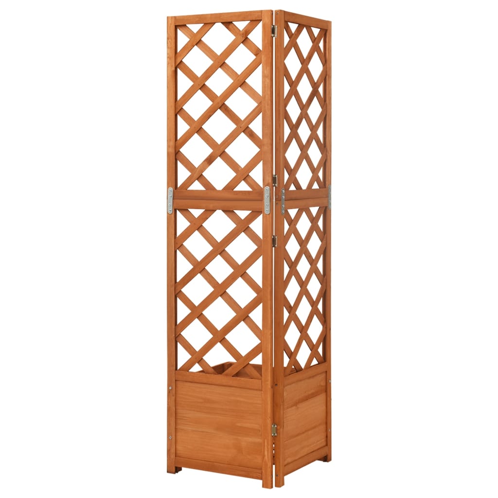 Vidaxl Latwerkplantenbak Eckmodell 40x40x150 cm Festkieferholz