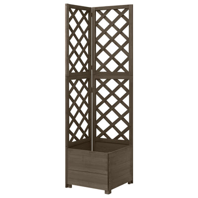 Vidaxl Latwerkplantenbak Eckmodell 40x40x150 cm reines Holzgrau