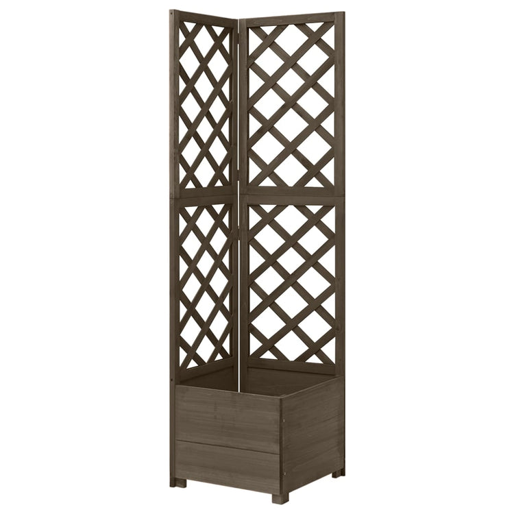 Vidaxl Latwerkplantenbak Eckmodell 40x40x150 cm reines Holzgrau