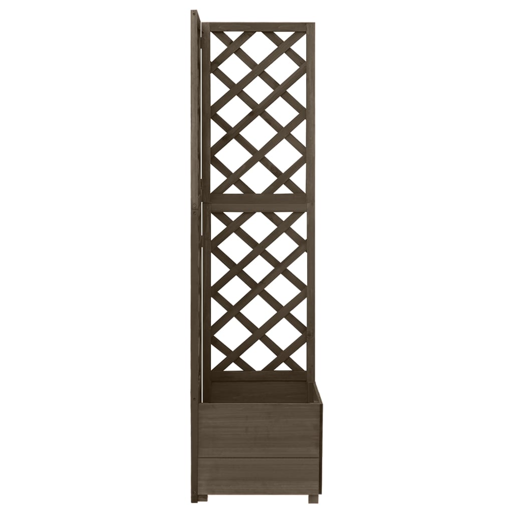 Vidaxl Latwerkplantenbak Eckmodell 40x40x150 cm reines Holzgrau