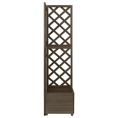 Vidaxl Latwerkplantenbak Eckmodell 40x40x150 cm reines Holzgrau