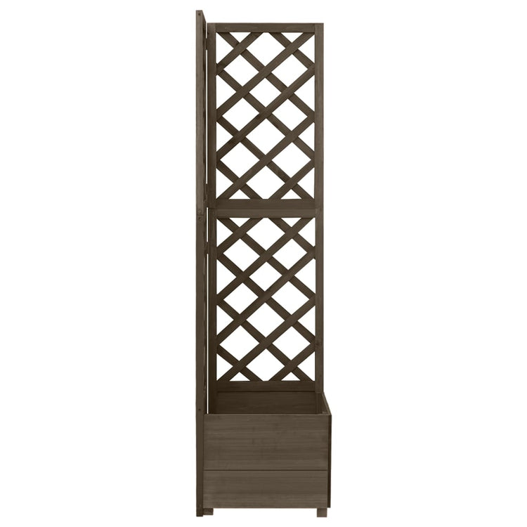 Vidaxl Latwerkplantenbak Eckmodell 40x40x150 cm reines Holzgrau