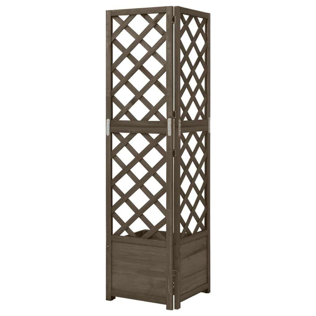 Vidaxl Latwerkplantenbak Eckmodell 40x40x150 cm reines Holzgrau
